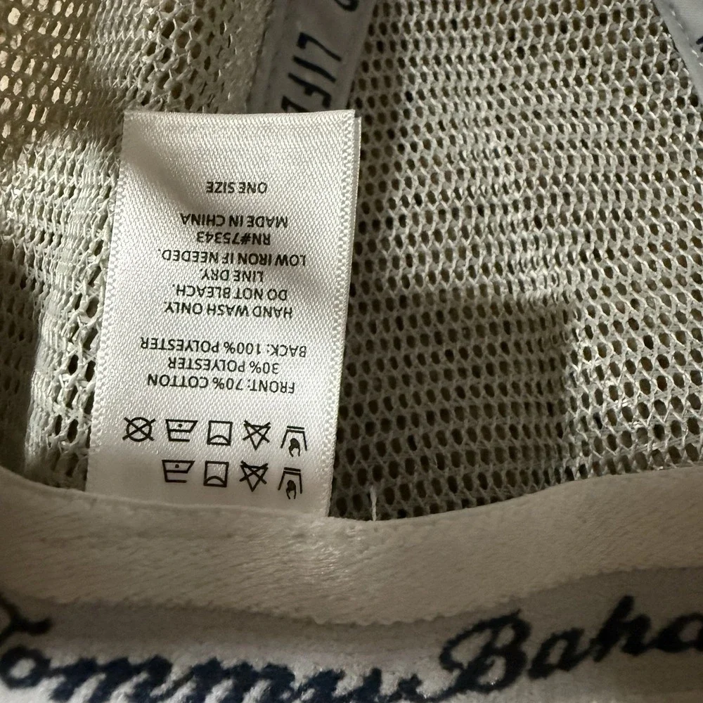 Tommy Bahama Snapback Tip Your Cap Baha Margarita White Gray Trucker Golf Hat